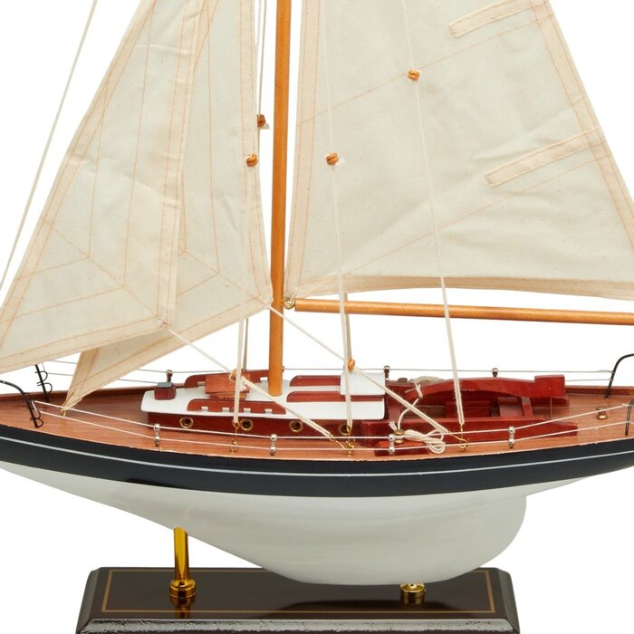 Sailboat Model 45cm Dark Blue-White