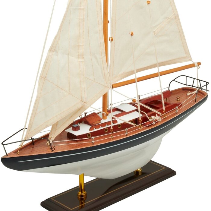 Sailboat Model 45cm Dark Blue-White