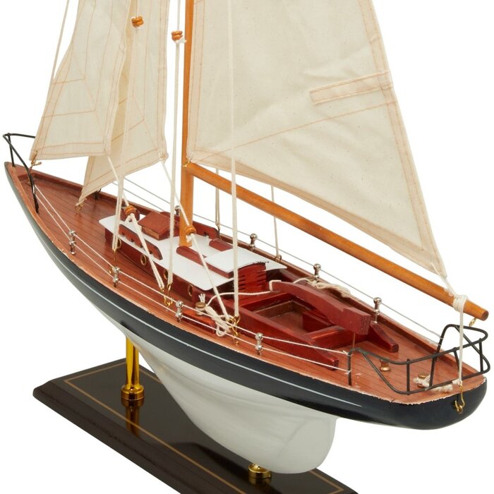 Sailboat Model 45cm Dark Blue-White