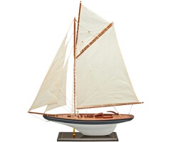 Zeilboot Model 63cm Donkerblauw-Wit