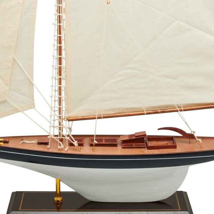 Zeilboot Model 63cm Donkerblauw-Wit