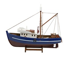 Model Vissersboot 44cm Blauw