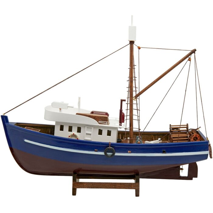 Model Vissersboot 44cm Blauw