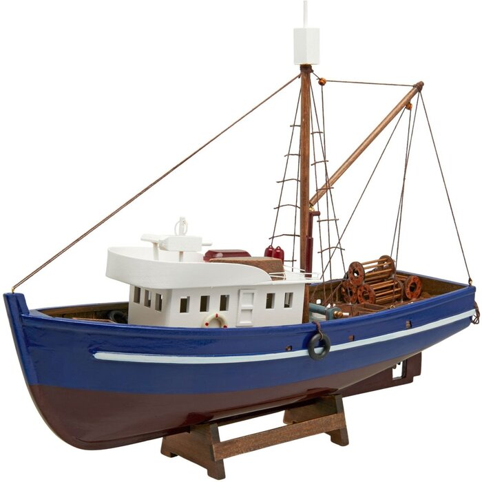 Model Vissersboot 44cm Blauw