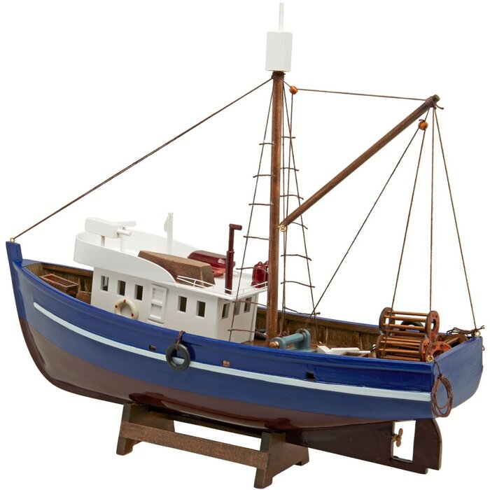 Model Vissersboot 44cm Blauw