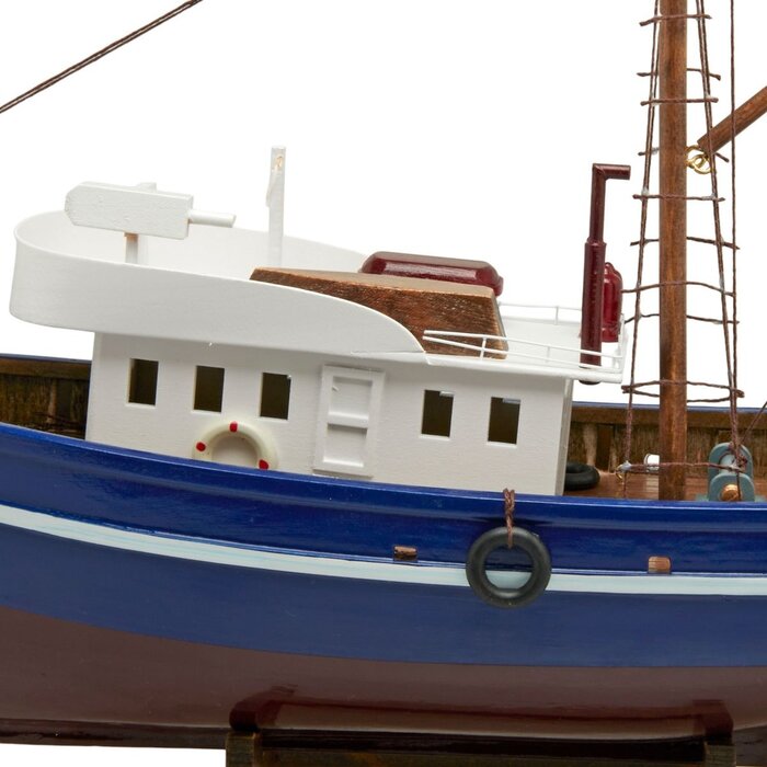 Model Vissersboot 44cm Blauw
