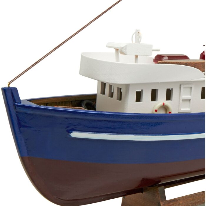 Model Vissersboot 44cm Blauw