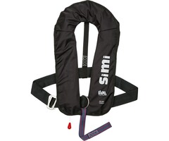 Eval Simi 160N Manual Inflatable Life Jacket with SS D-Ring Black