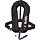 Eval Simi Opblaasbaar Reddingsvest 160N met D-Ring Zwart