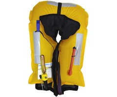 Eval Simi 160N Automatic Inflatable Life Jacket with SS D-Ring Black