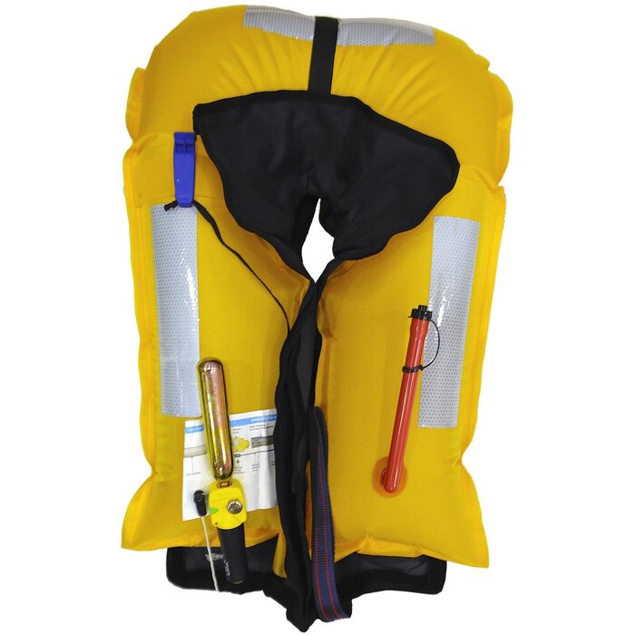 Eval Simi 160N Automatic Inflatable Life Jacket with SS D-Ring Black