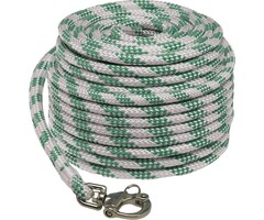 8mm x 25m Zeilval met Gesplitste Snapsluiting Wit-Groen