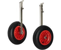 Transportwielen Rubberboot Opklapbaar Recht 2 Standen Rvs 37cm