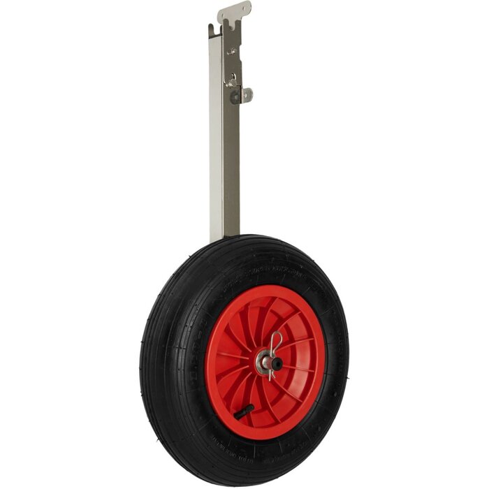 Transportwielen Rubberboot Opklapbaar Recht 2 Standen Rvs 37cm