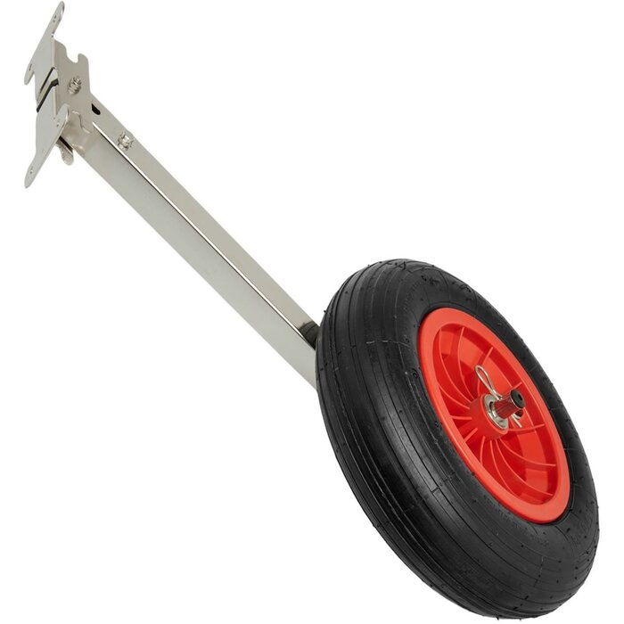 Transportwielen Rubberboot Opklapbaar Recht 2 Standen Rvs 37cm