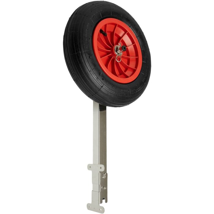 Transportwielen Rubberboot Opklapbaar Recht 2 Standen Rvs 37cm
