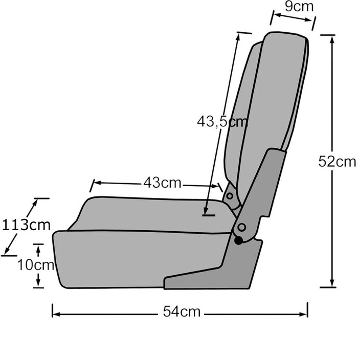 Folding Boat Bench 52x113x54cm Dark Blue