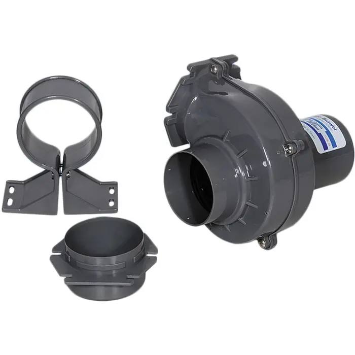 Bilge Ventilator 90 Cfm met Support en Slangkoppeling 24V