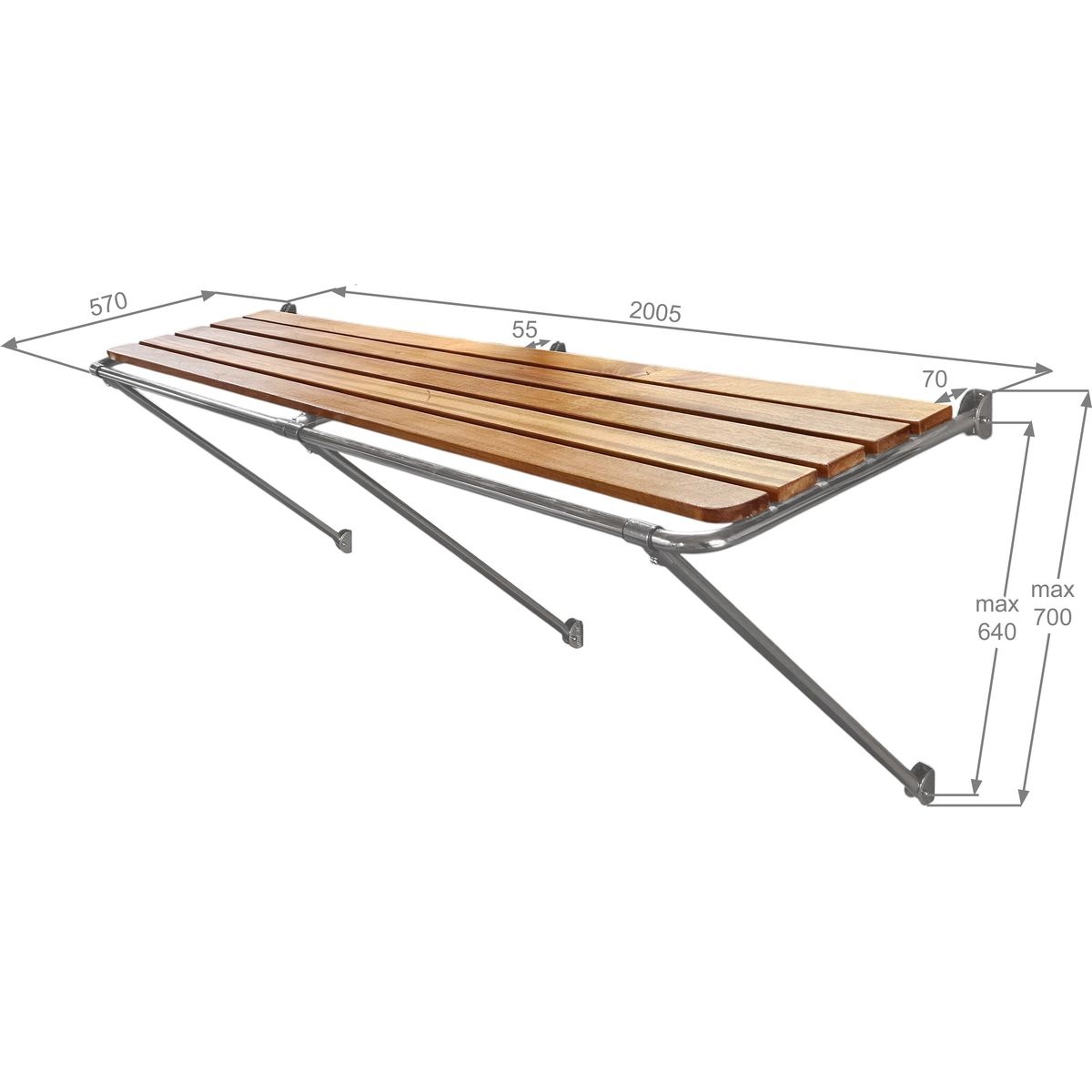 Boat Swimming Platform 200x57cm SS316