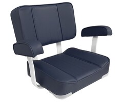 Boat Seat with Armrest 50x68x58cm Navy Blue