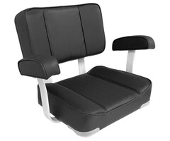 Boat Seat with Armrest 50x68x58cm Black
