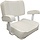 Boat Seat with Armrest 50x68x58cm White
