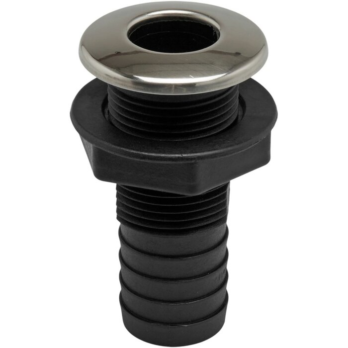 Through Hull Fitting 1 1/8" Nylon & SS316