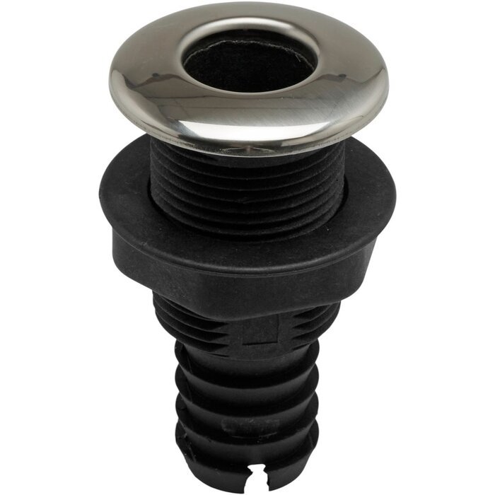Through Hull Fitting 1" Nylon & SS316