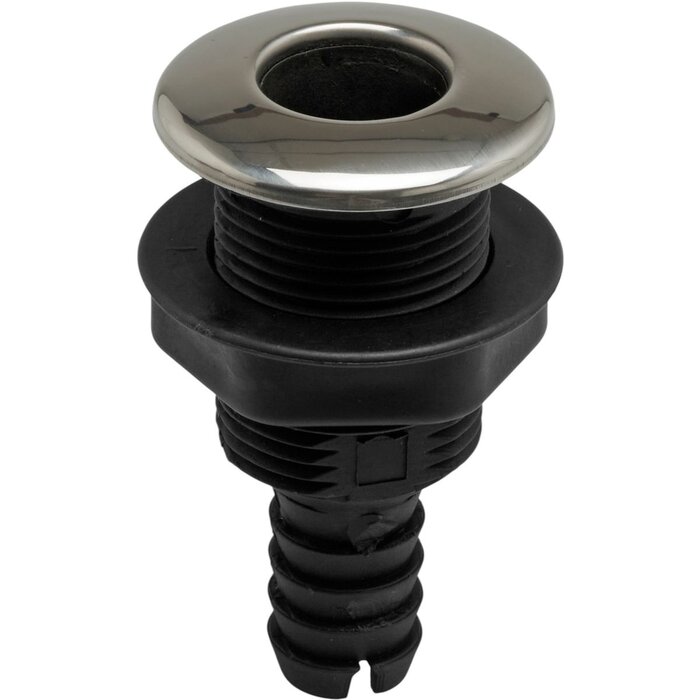 Through Hull Fitting 3/4" Nylon & SS316
