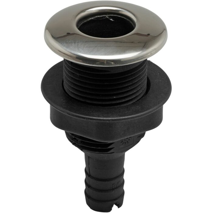 Through Hull Fitting 5/8" Nylon & SS316