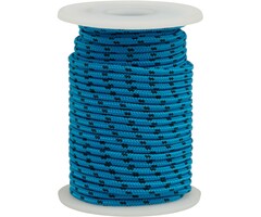 3mm Polyester Lijn op Rol 15m Blauw-Zwart
