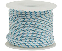 2mm x 30m Mini Spool Polyester Rope White-Blue