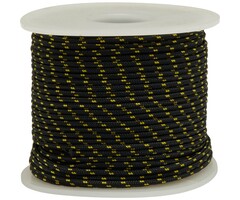 2mm Polyester Lijn op Rol 30m Zwart-Geel