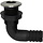 Through Hull Fitting 90 Degrees 1 1/8" Nylon & SS316