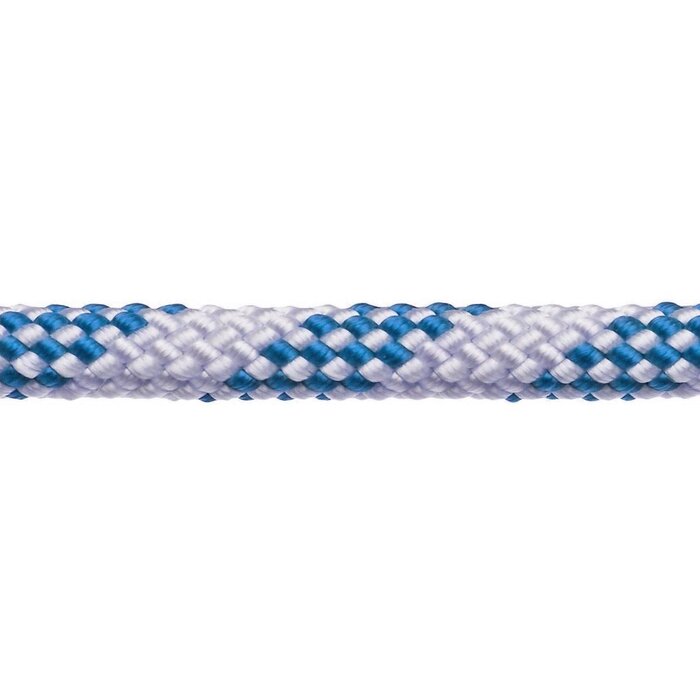 8mm Polyester Rope Double Braided White-Blue