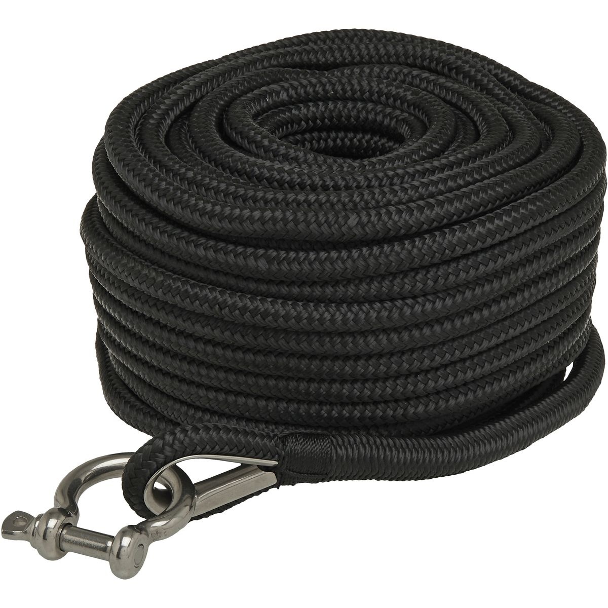 10mm x 15m Leaded Anchor Rope Black