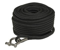 10mm x 15m Leaded Anchor Rope Black