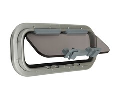 Porthole Rectangular 451x193mm Aluminium