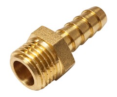 Hose Barb 1/4" to 8mm Brass