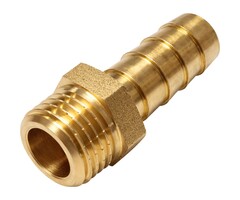 Slangpilaar 1/4" naar 12mm Messing