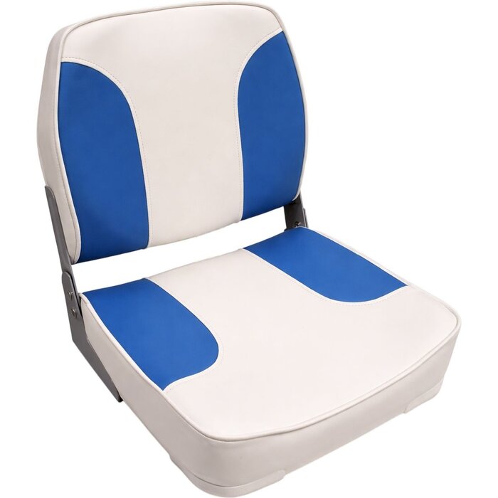 Folding Boat Seat 48x42x44cm White-Blue