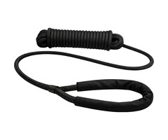 10mm x 6m Mooring Line with Protector Sleeve Deluxe Polyester Black