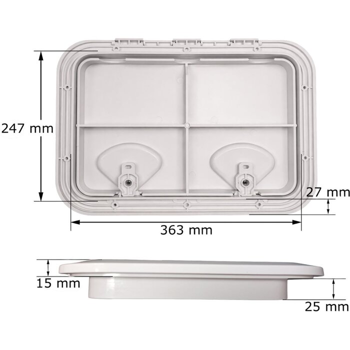 Inspectieluik 440x315mm Wit