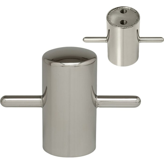 Rvs Bolder Boot 70mm met Binnendraad