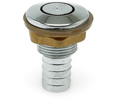 Tankbeluchter 16mm 55x40mm Messing Verchroomd