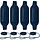 Stootwillen met Lijn 33x9cm set van 4 Navy