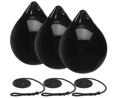 Bolfenders met lijn 38x29cm set van 3 Zwart