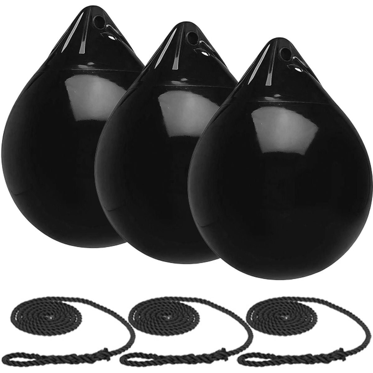 Bolfenders met lijn 38x29cm set van 3 Zwart