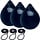 Bolfenders met lijn 48x37cm set van 3 Navy