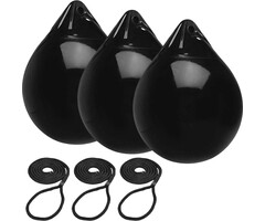 Bolfenders met lijn 55x42cm set van 3 Zwart